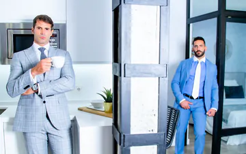 Gays in the office having sex