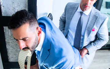 Gays in the office having sex