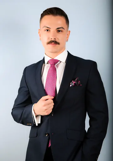 Three guys in suits having sex