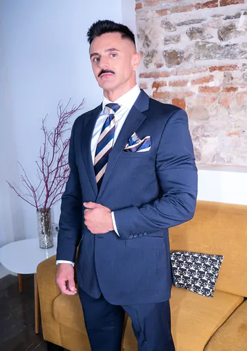 Men fucking on a yellow sofa