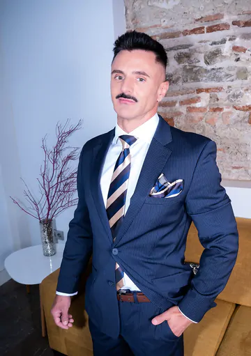 Men fucking on a yellow sofa