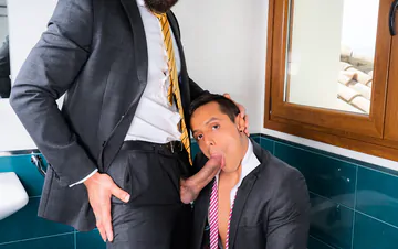 Bald man with a beard fucking