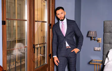 Clothed man fucking in the shower