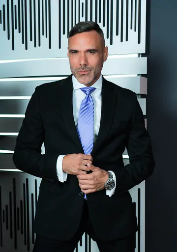 Men in suits having gay sex