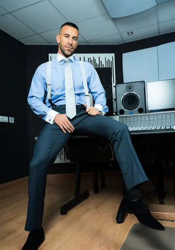 Men in suits having gay sex