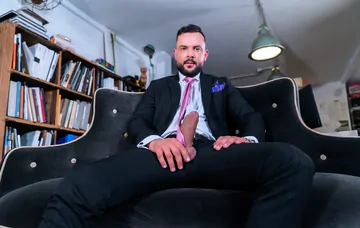 Men in suits having a foursome