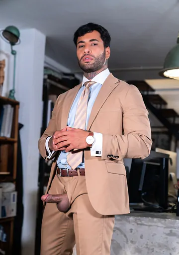 Men in suits having a foursome