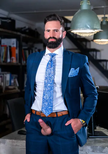 Men in suits having a foursome