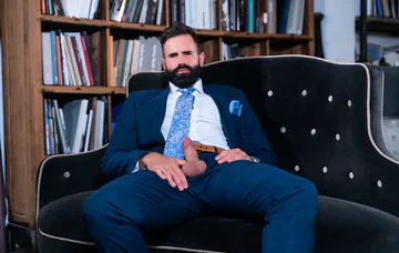 Men in suits having a foursome