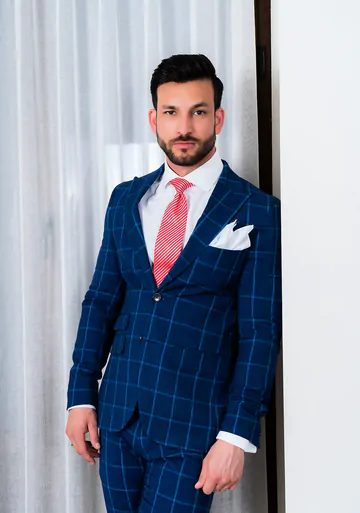 Men in suits having a threesome