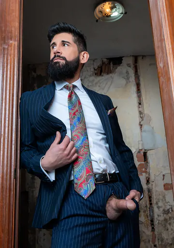 Guys in suits having gay sex