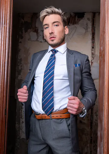 Guys in suits having gay sex