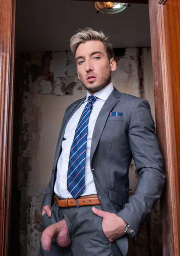 Guys in suits having gay sex