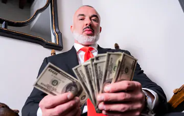 Handsome guy getting old cock