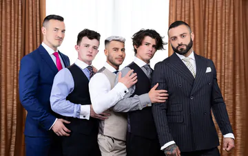 Porn stars having a fivesome