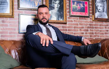 Men having sex in the barber shop