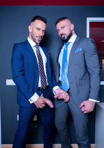 Men in suits fucking and cumming 8864