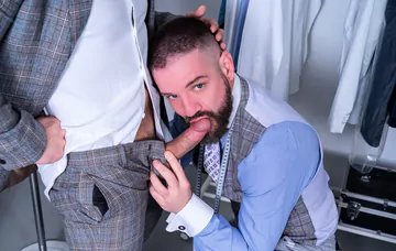 Men in grey suits fucking