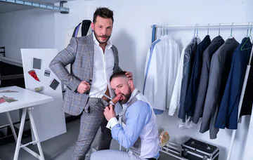 Men in grey suits fucking