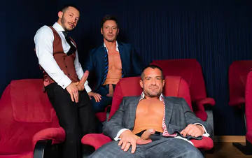 Threesome fucking in the cinema