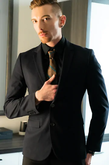 Hot guy with a shaved cock