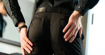 Hot guy with a shaved cock