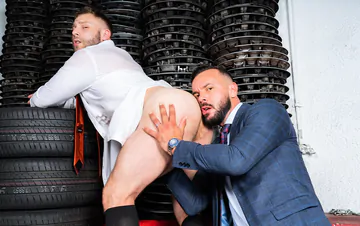 Porn stars fucking in a garage