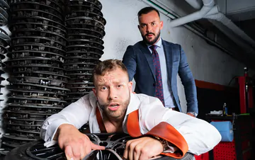 Porn stars fucking in a garage