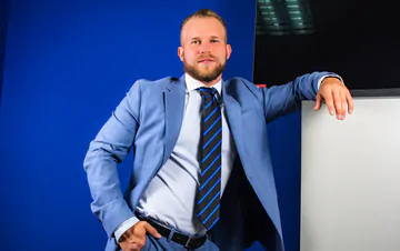 Men in an office fucking