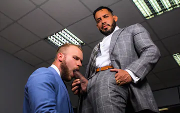 Men in an office fucking