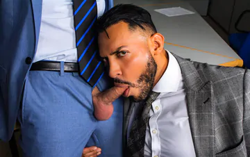 Men in an office fucking