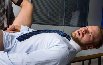 Men in an office fucking