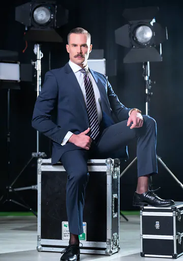 Men in a TV studio fucking