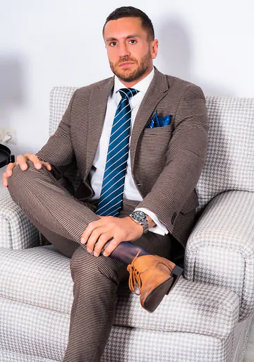 Two guys in suits fucking