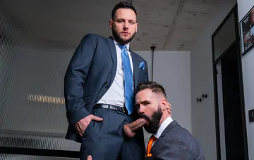 Men with beards having sex