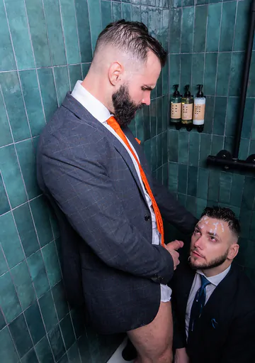 Men with beards having sex