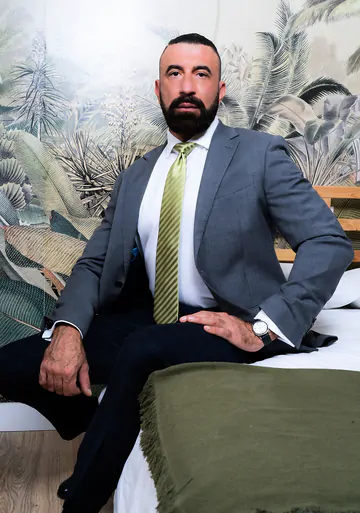 Bearded guys in suits fucking