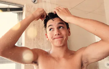 Cute nude boy with a hairy dick