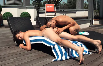 Two guys fucking and cums
