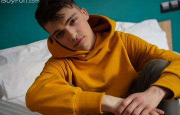 Cute boy with a shaved dick