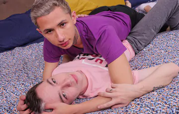 Pale guy getting Latino cock