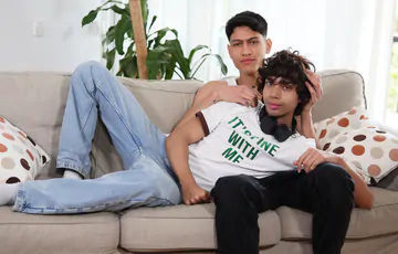 Latino boys fucking on a sofa