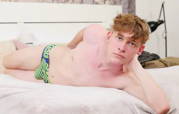 Redhead showing his goods