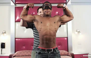 Black muscle boy getting worshipped