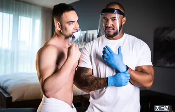 Hunky black guy fucking white ass