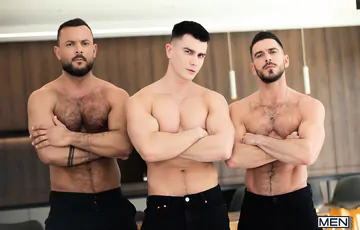 Three guys with big cocks fucking