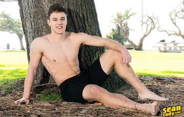 Hot jock with a hard cock