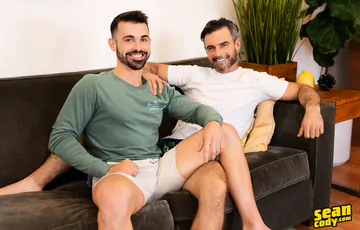 Bearded guys bareback fucking