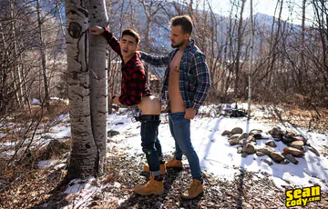 Guys on a cabin trip fucking