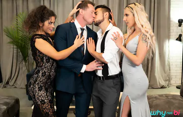 Bisex foursome with gay porn stars
